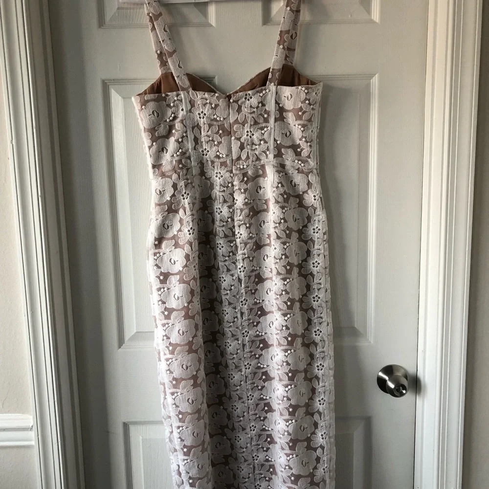 Anthropologie Midi Lace Dress with Slit - Picture 4 of 7